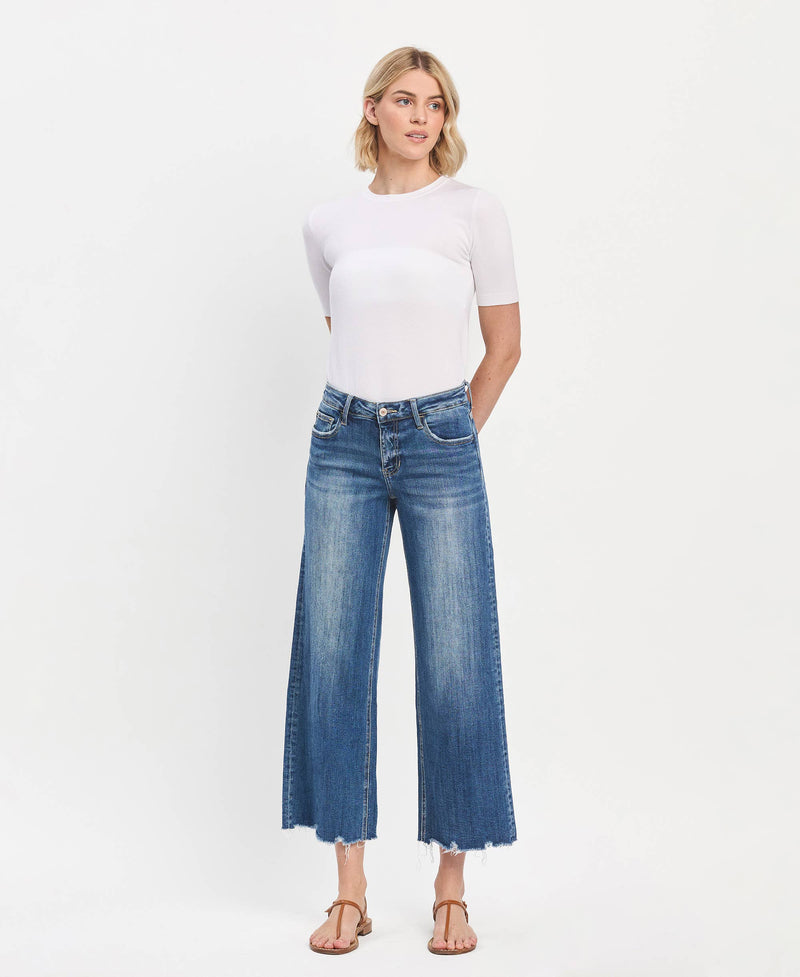 The Ellery Mid Rise Raw Hem Wide Leg Jeans – Lovervet by Flying Monkey