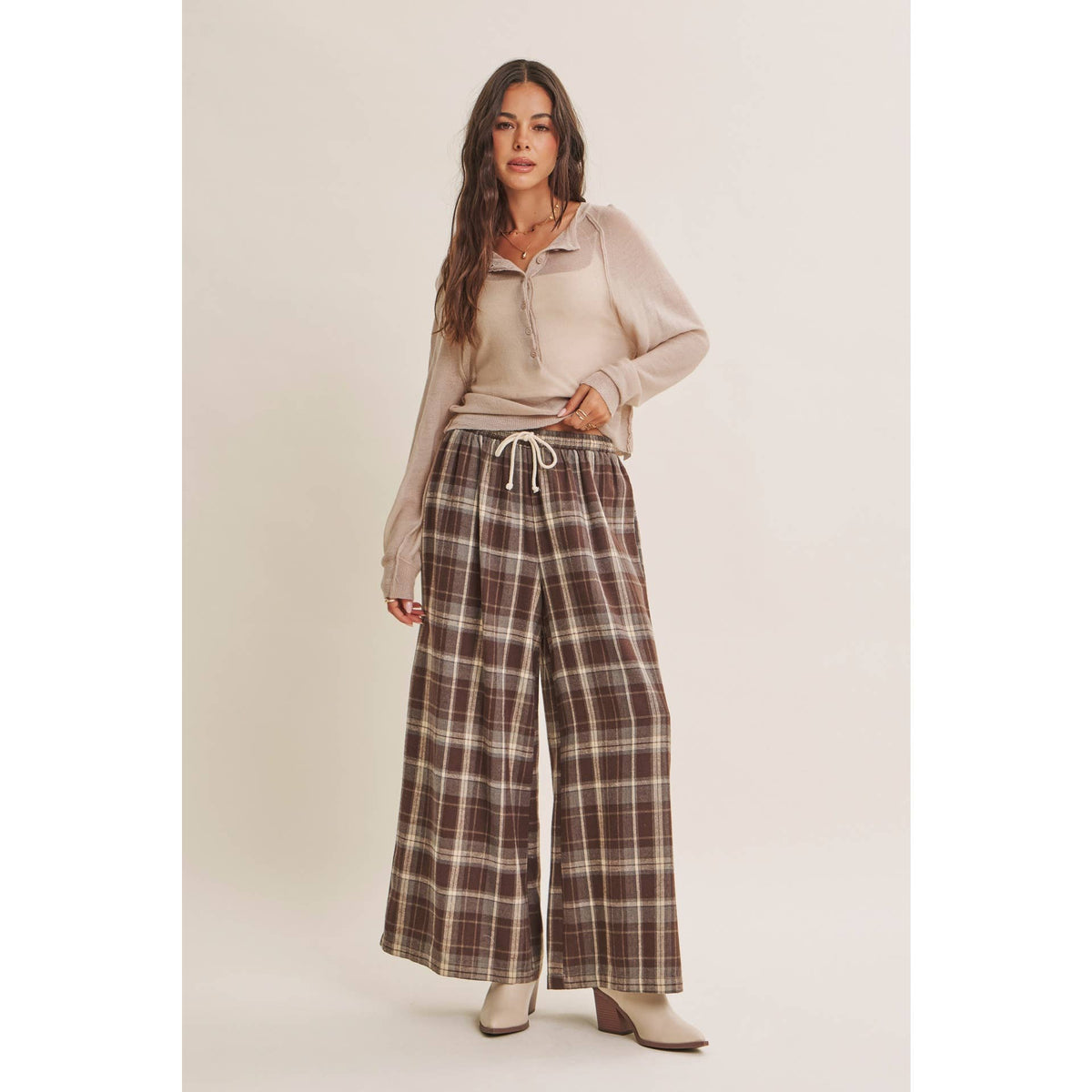 Morning Layer Airy Wool Blend Henley Sweater
