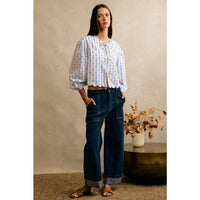 The Main Event Wide  Barrel High Rise Jeans: Dark Wash