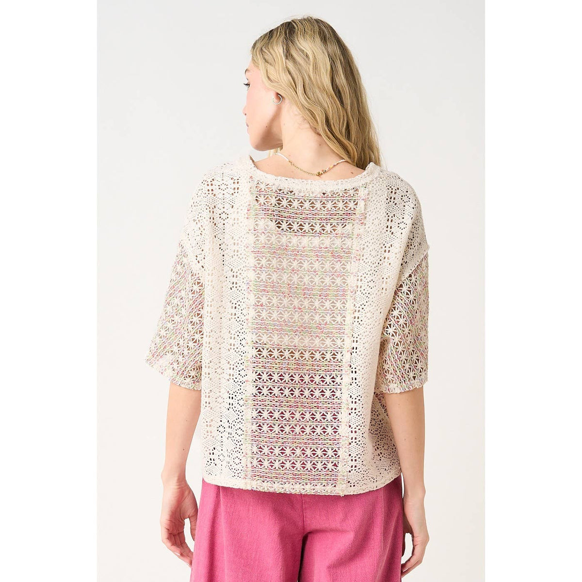 The Indie Crochet Knit Top: Natural