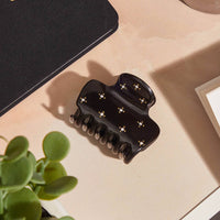 Kitsch Recycled Plastic Rhinestone Medium Puffy Claw Clip 1pc-Black