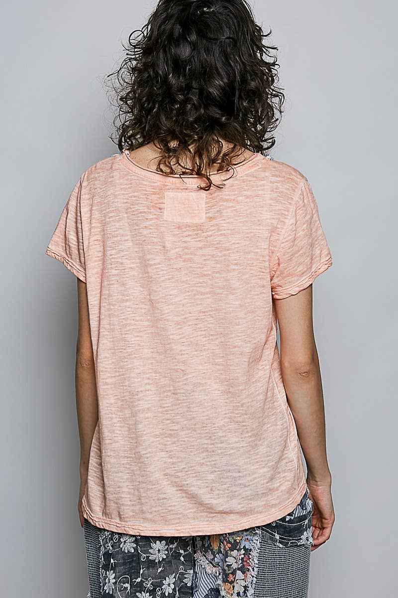 Everyday Lightweight Relaxed Fit Hand-Stitched Knit Top: Black / L
