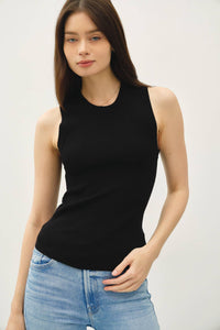 The Rylie Ribbed Knit Tank – Mocha, Off White & Black