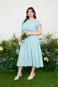 Perfect Day Plus Size Smocked Tiered Midi Dress