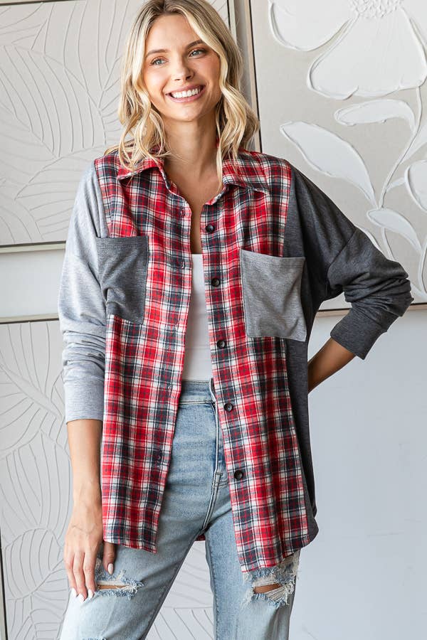 Holiday Spirit Plaid Shacket