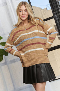 In Good Company Stripe Sweater: Mustard/ Multi Stripe