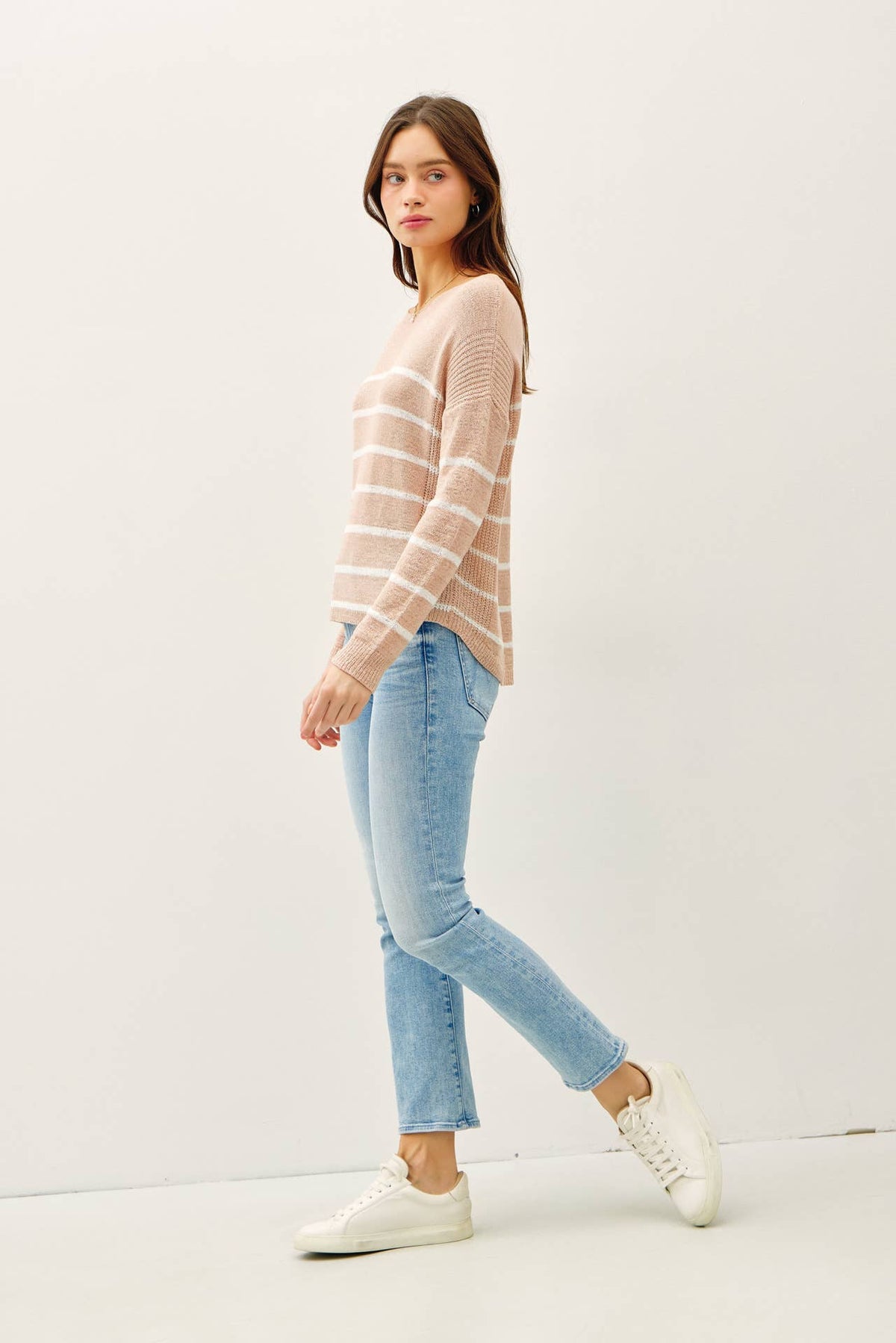 Lara Striped Lightweight Sweater