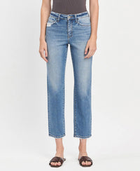 Oakley High Rise Tapered Straight Jeans – Vervet by Flying Monkey (Comfort Stretch, Light Distressing)