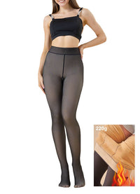 Everly Thermal Fleece Lined Tights – Winter Warm Compression Leggings, Sheer Look Pantyhose
