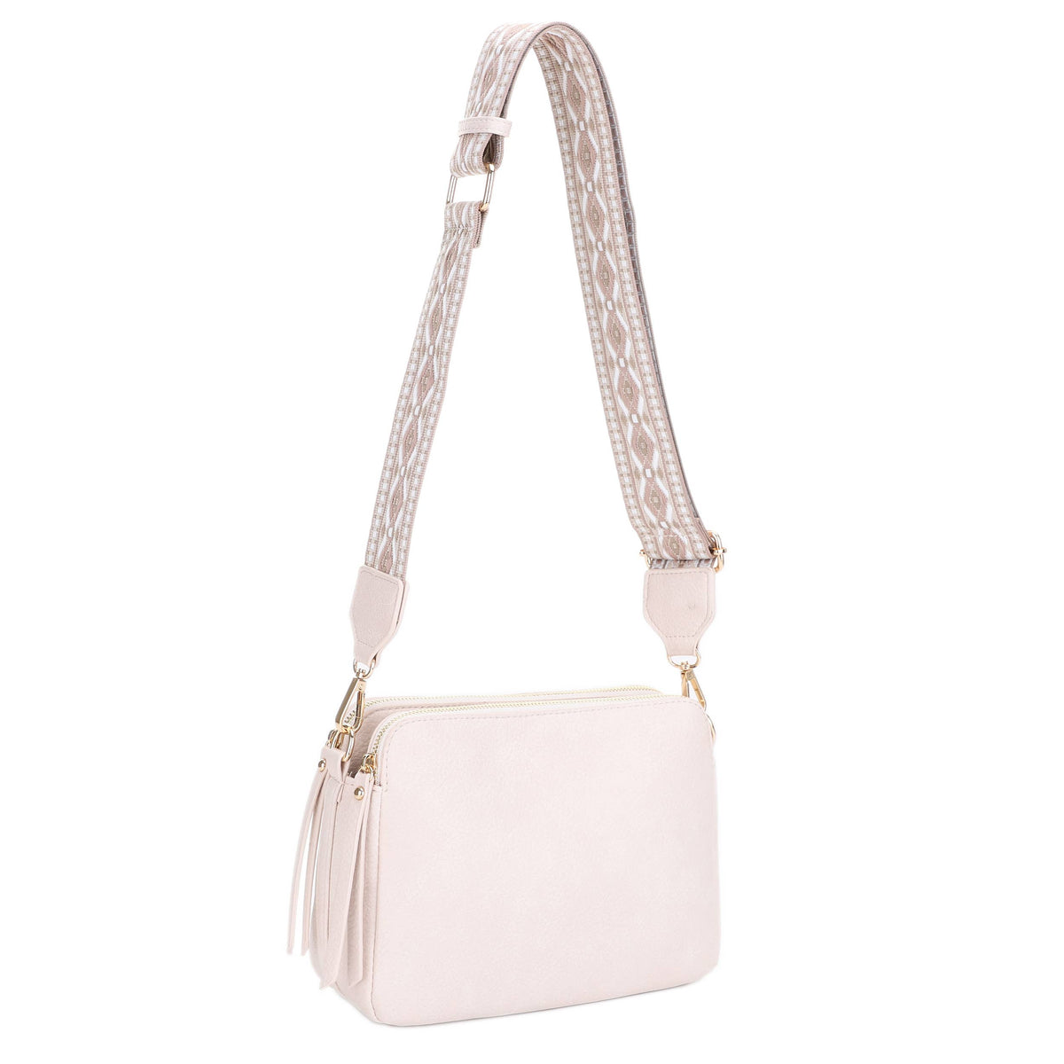 Harper Ridge 3-Compartment Crossbody Bag with Patterned Guitar Strap