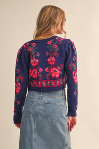 The Larkspur Bow-Front Floral Cardigan | Northern Belle Boutique