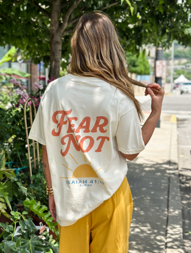 The Fear Not Faith Tee: Ivory | Comfort Colors Graphic Tee