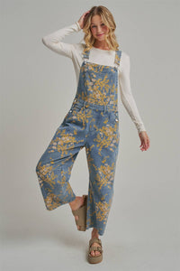 The Golden Hour Floral Denim Overalls