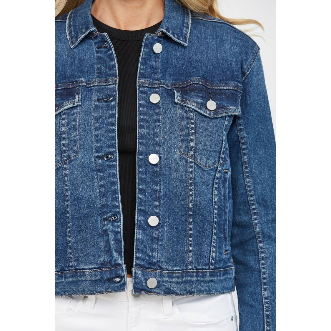 Mica Denim "Elowen" Dark Wash Denim Jacket – Classic California Cool