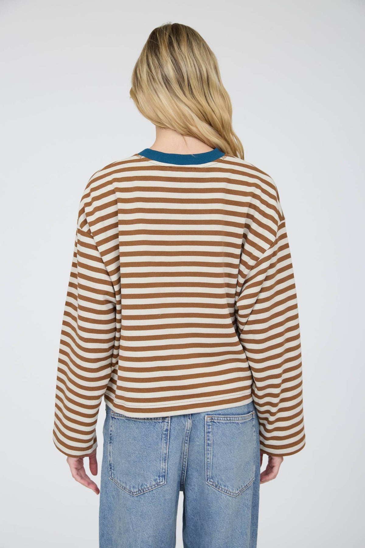 On Repeat Stripe Knit Top: Tan