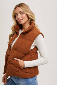 Lindy Corduroy Puffer Vest