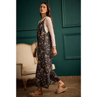Rosewood Floral Wide Leg Overall Jumpsuit