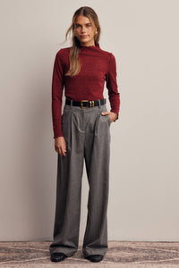 After Hours Lace Top: Burgundy