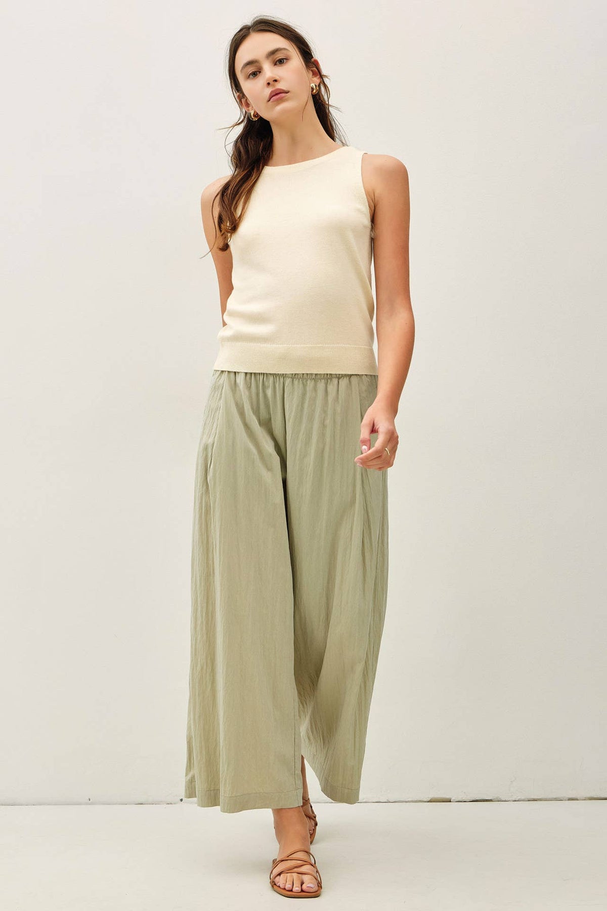 The Noelle Wool Blend Tank Top – Boat Neck Sleeveless Soft Lightweight Knit