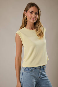 The Monroe Minimal Sleeveless Top – Cropped Round Neck Elevated Everyday Tank for Women
