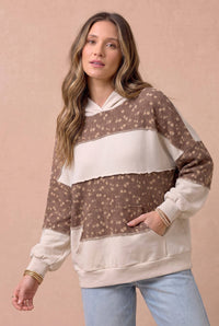 Patch Things Up Floral Hoodie: Oatmeal