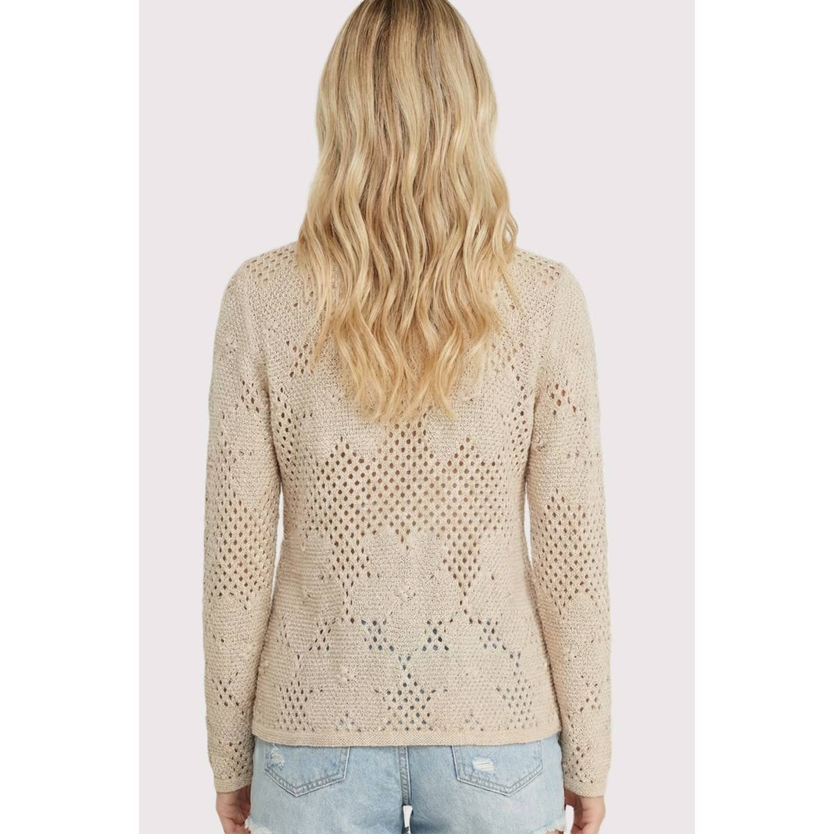 The Meadow Crochet Sweater: Natural