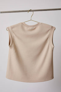 The Monroe Minimal Sleeveless Top – Cropped Round Neck Elevated Everyday Tank for Women