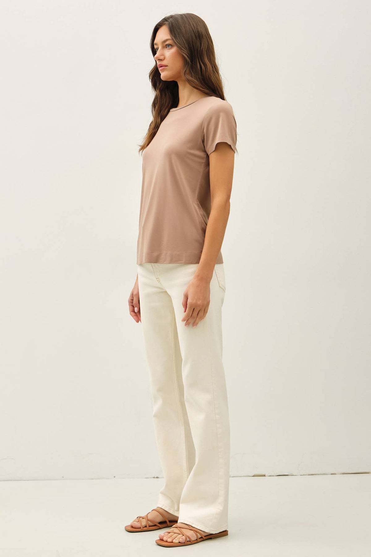 The Willow Bamboo Modal Tee – Soft Relaxed Fit Essential Round Neck T-Shirt