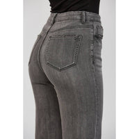 Mica Denim Evelyn Super High Rise Wide Leg Jeans – Washed Charcoal Gray