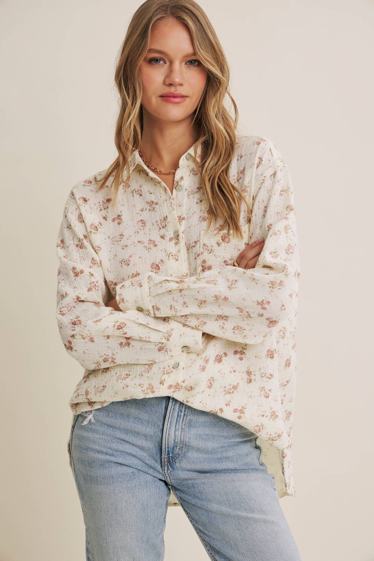 Sweet Meadow Floral Button Down
