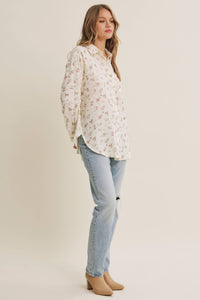 Sweet Meadow Floral Button Down