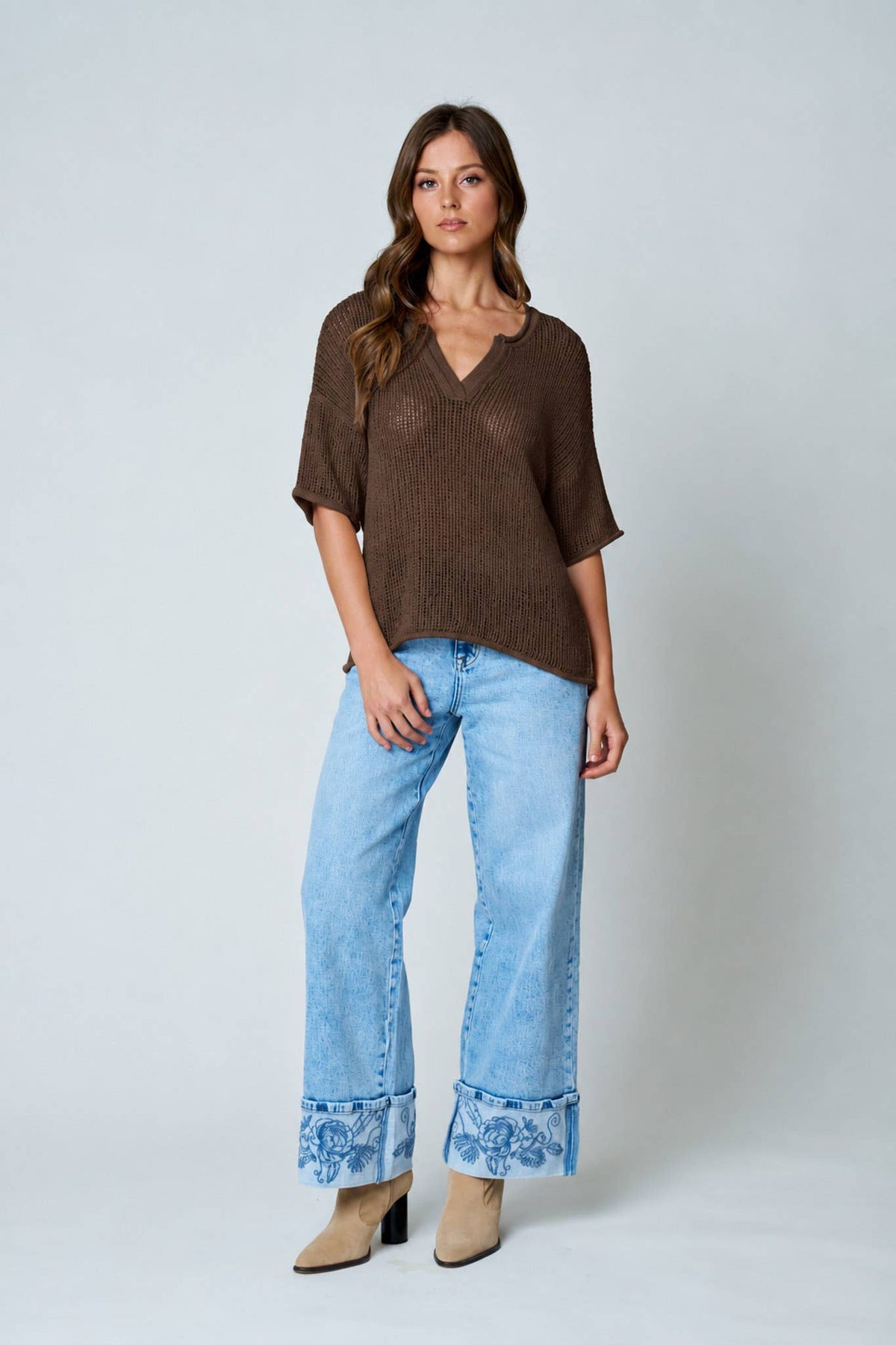 Breezy Crochet Sweater Top