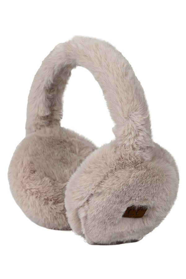 C.C Faux Fur Must Have Winter Warm Earmuff: Mocha