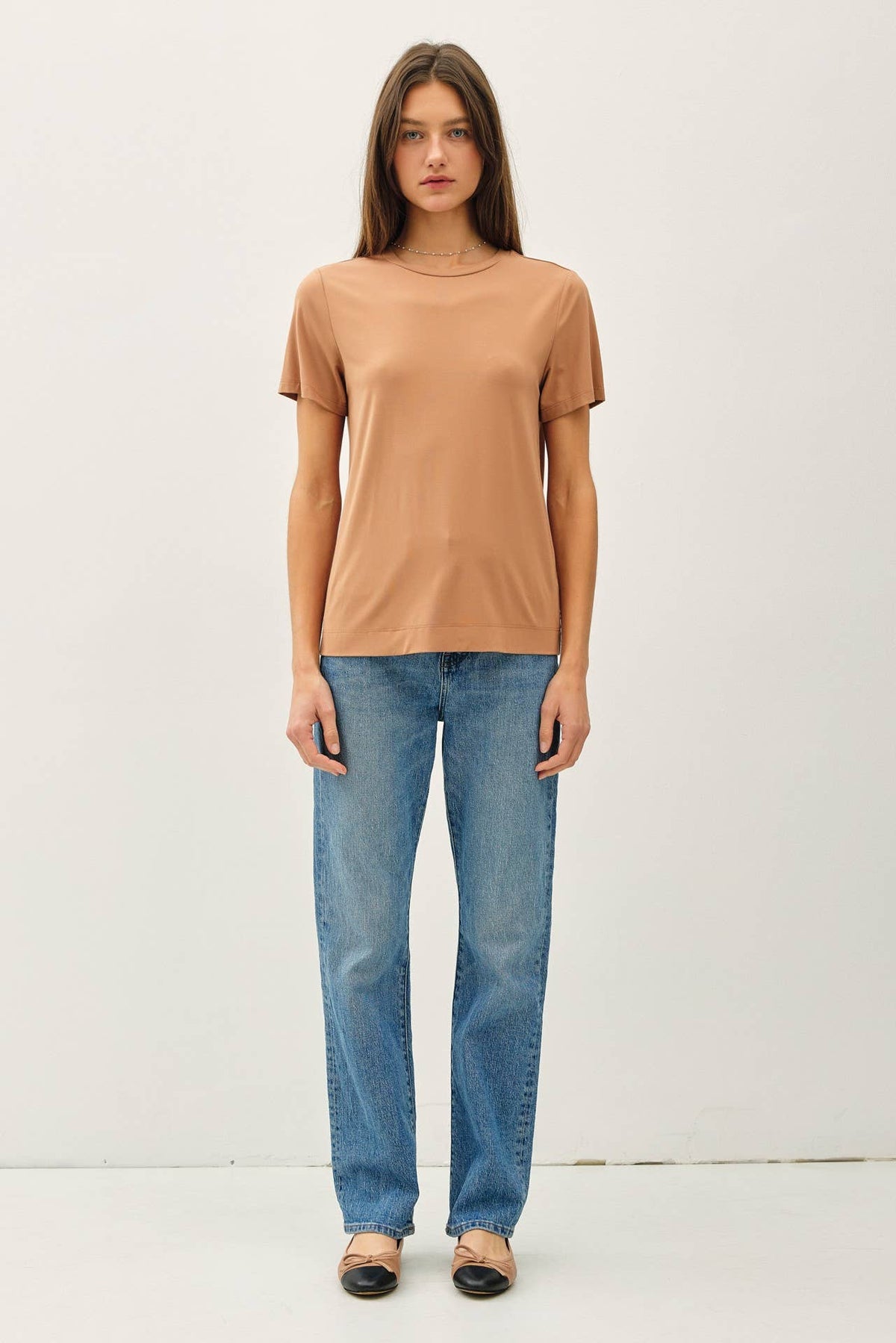 The Willow Bamboo Modal Tee – Soft Relaxed Fit Essential Round Neck T-Shirt