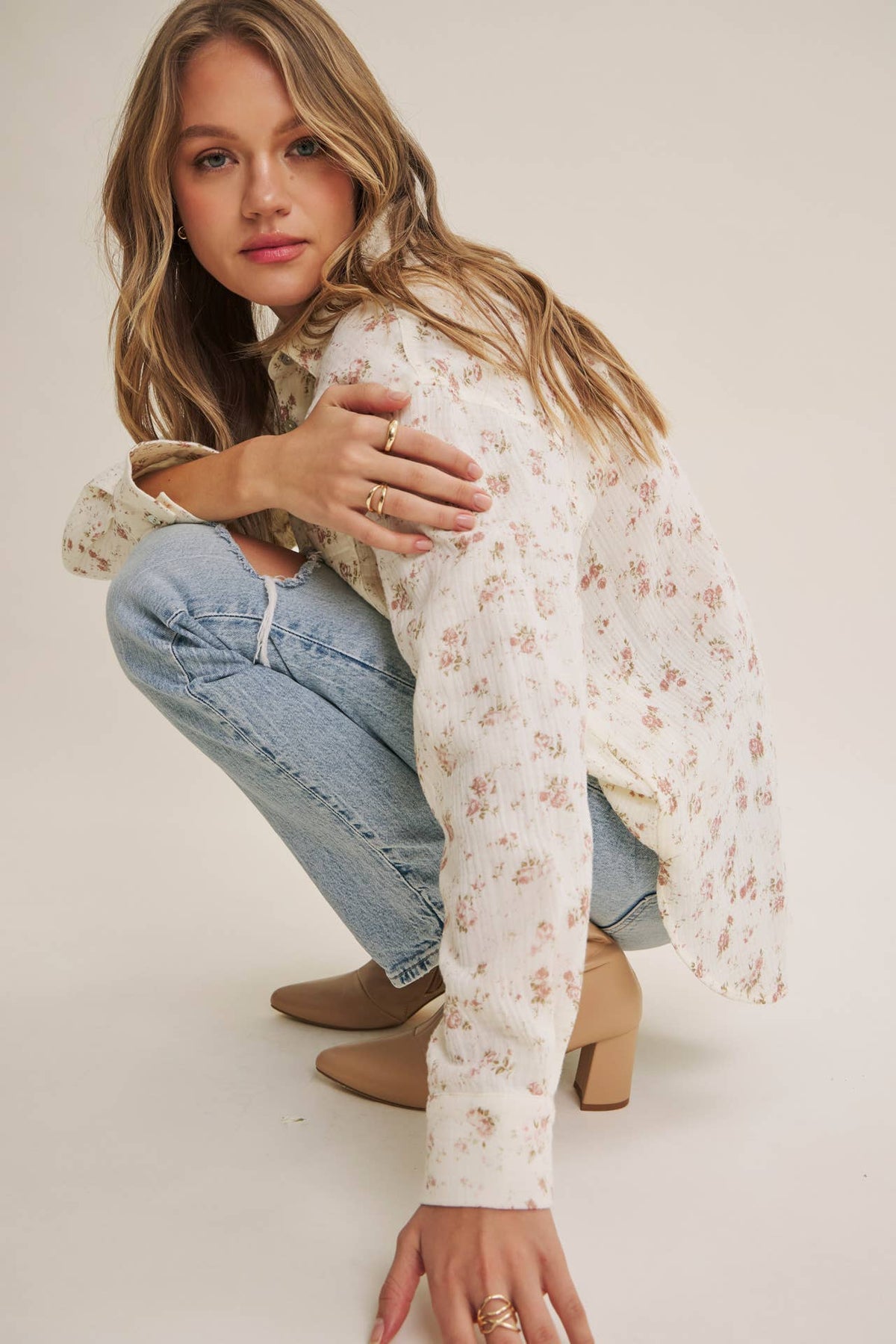 Sweet Meadow Floral Button Down