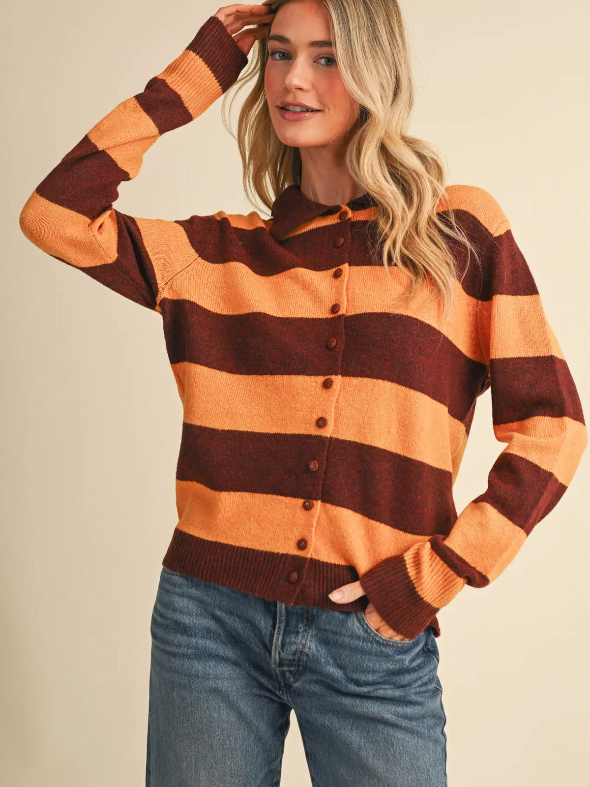 The Hallie Harvest Stripe Cardigan