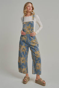 The Golden Hour Floral Denim Overalls