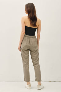 The Lara Lightweight Tencel Jogger – Taupe, Camel & Charcoal