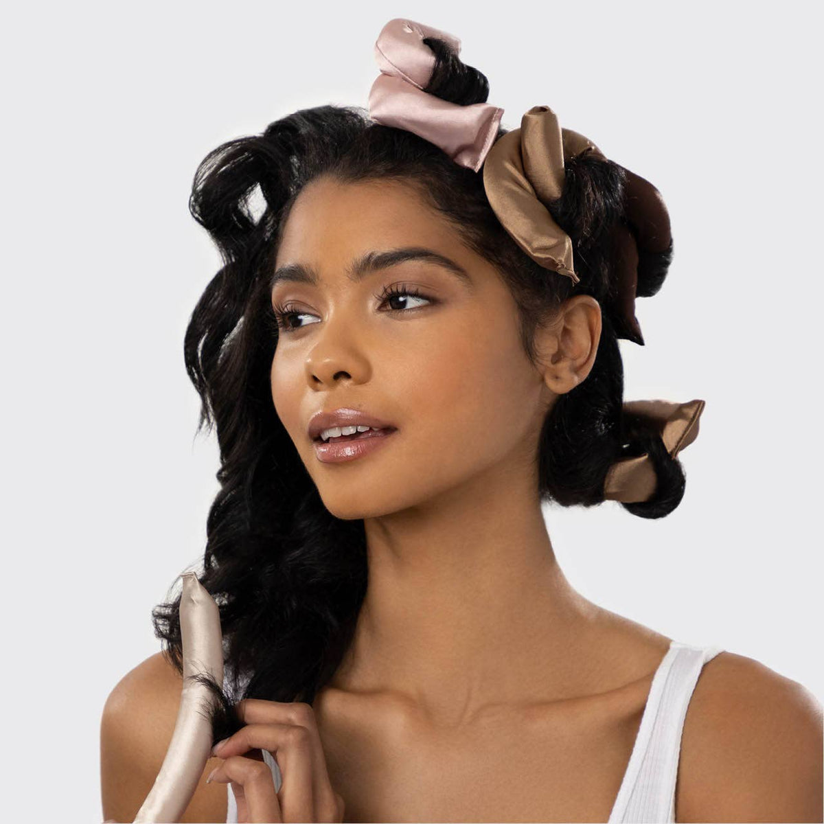 Kitsch Satin Wrapped Flexi Rods - 6pc Set
