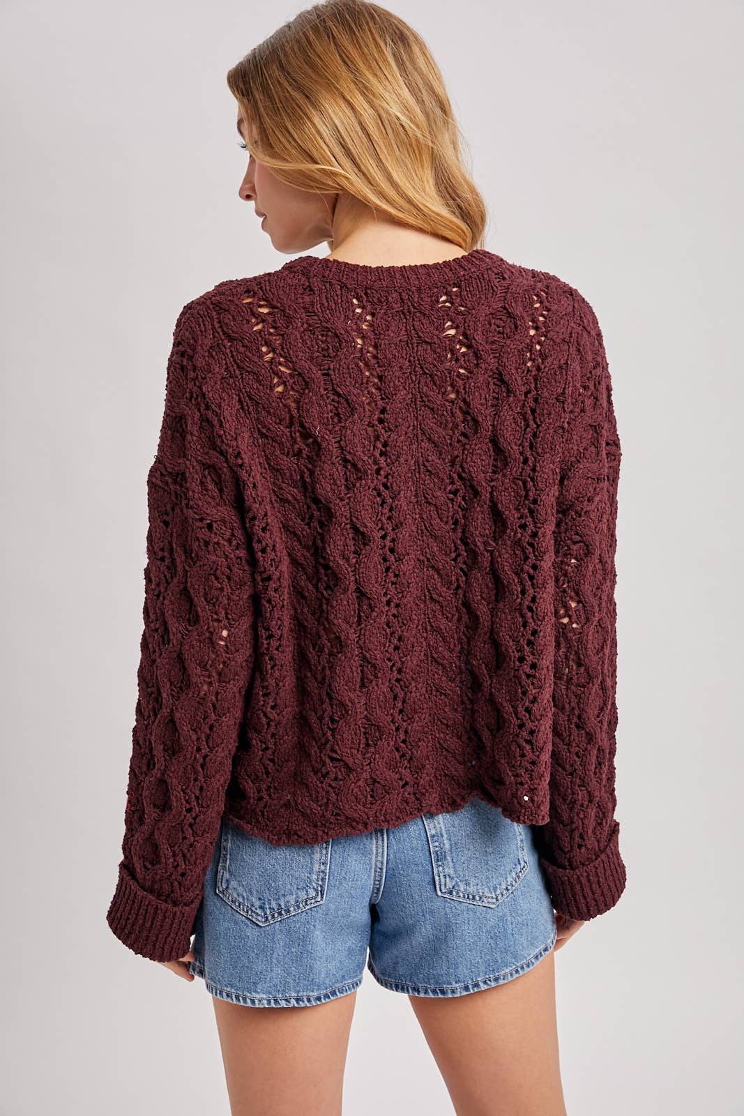 Worth the Wait Henley Sweater: Maroon