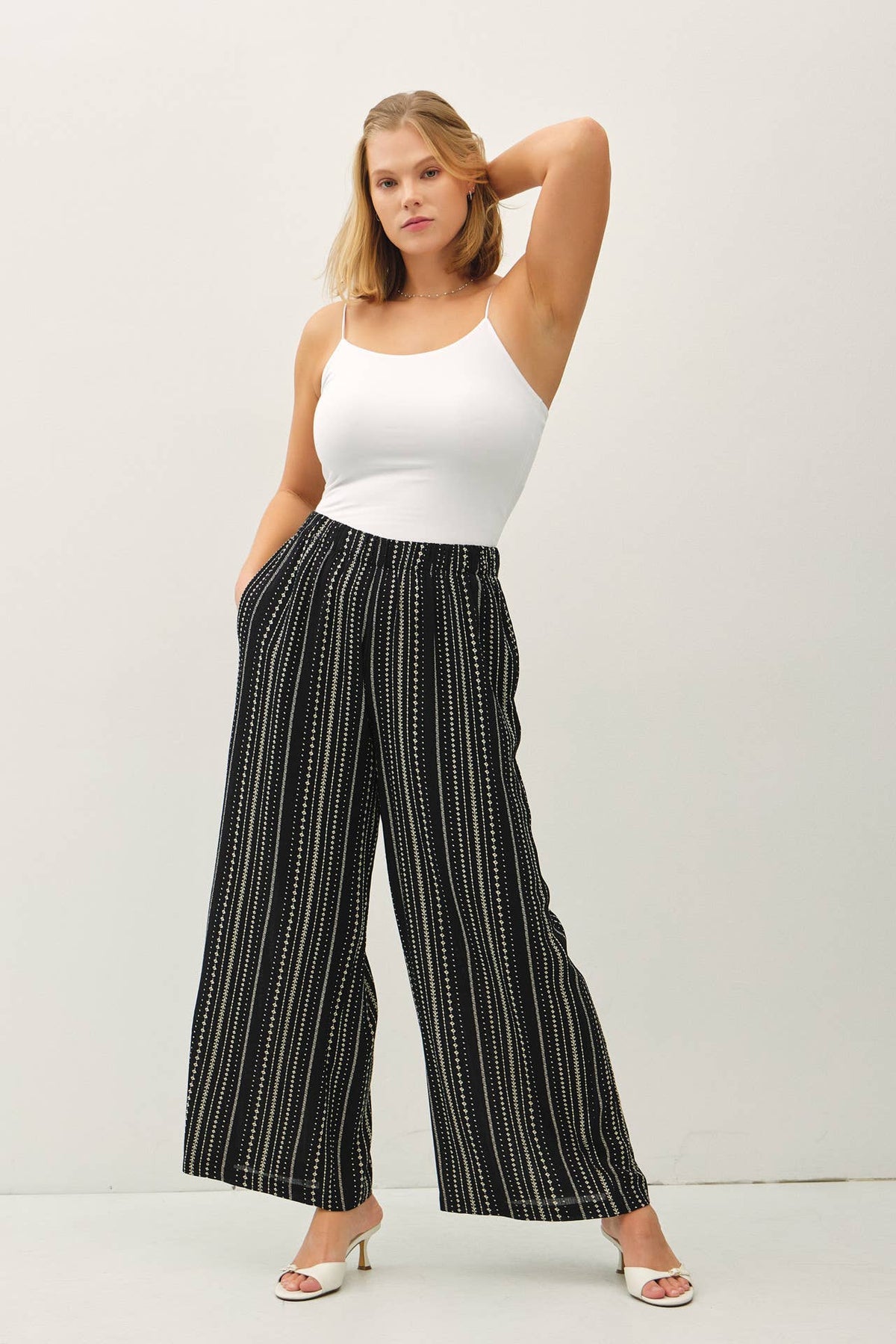 The Josette Printed Wide Leg Pants – Plus Size Boho Flow with Everyday Comfort