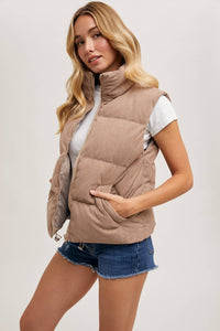 Lindy Corduroy Puffer Vest