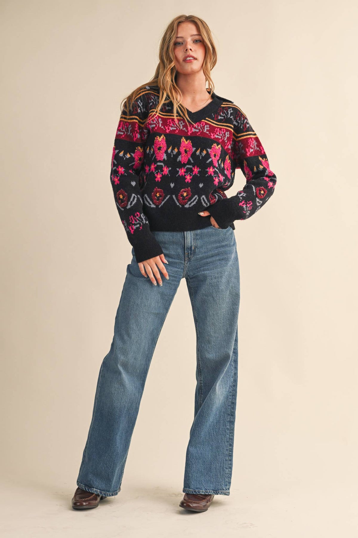 After Hours Floral Sweater: Multi