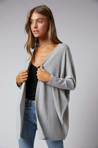 James Ribbed Cocoon Cardigan