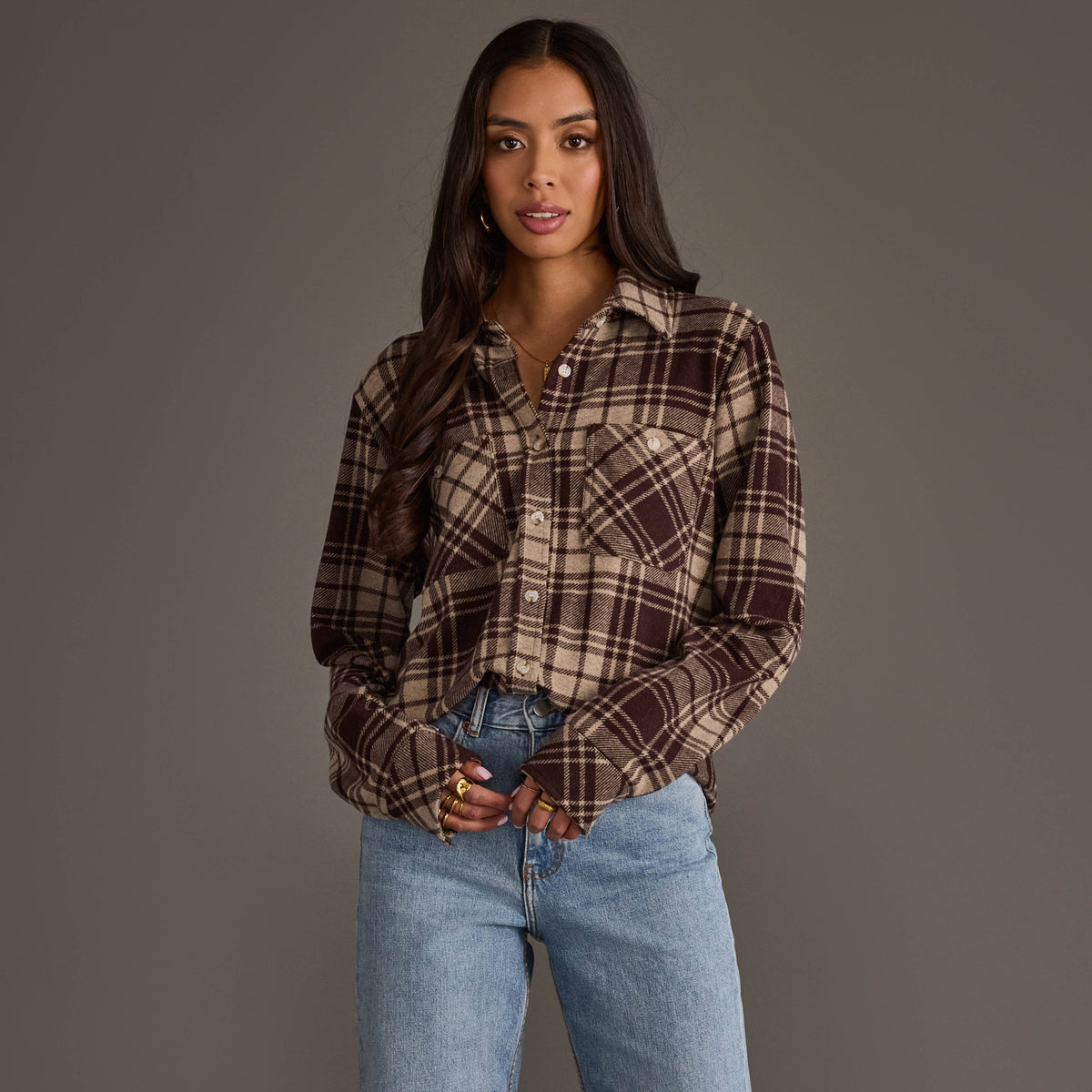 The Favorite Plaid Shirt: Chocolate Brown