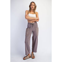 Weekend Wander French Terry Cargo Pants: Mocha