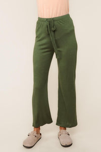 Evergreen Cozy Hacci Lounge Set – Soft Knit Top & Straight-Leg Pant Duo | Northern Belle Boutique