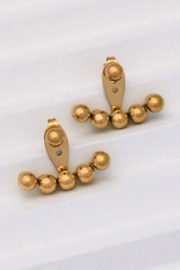 The Valen Gold Ear Jacket Earrings – 18K Gold Dipped Waterproof Stainless Steel Earrings