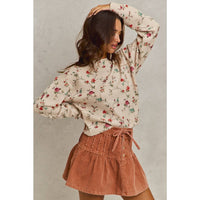 Love Grows Here Floral Sweater: Ivory