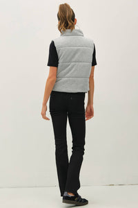 The Maren Soft Touch Padded Vest – Lightweight Zip-Up High Neck with Adjustable Hem